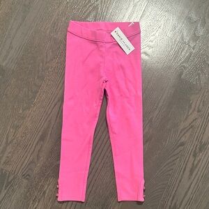 Janie and Jack pink Ponte leggings new with tags